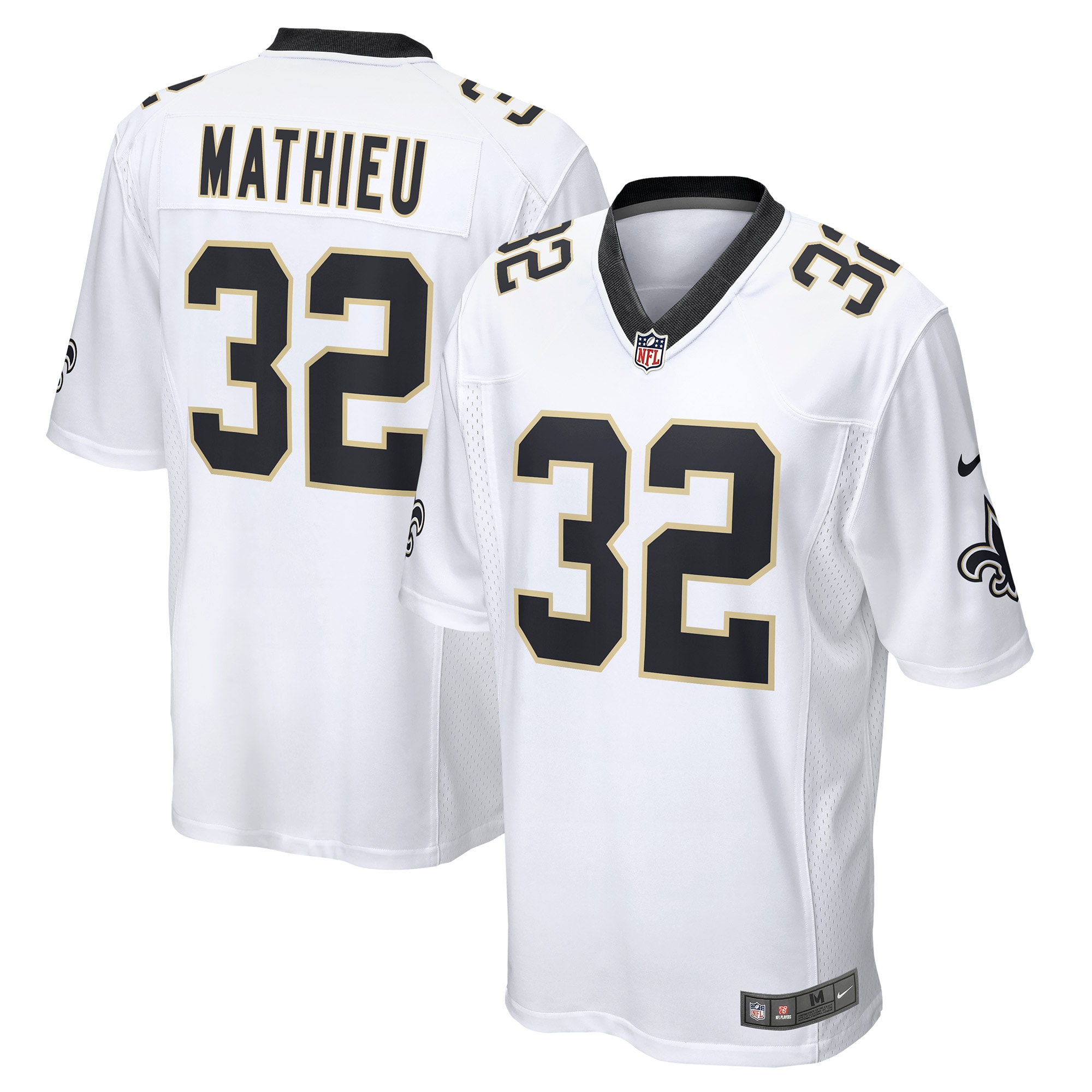 New Orleans Saints Tyrann Mathieu White Game NFL Jersey Men's
