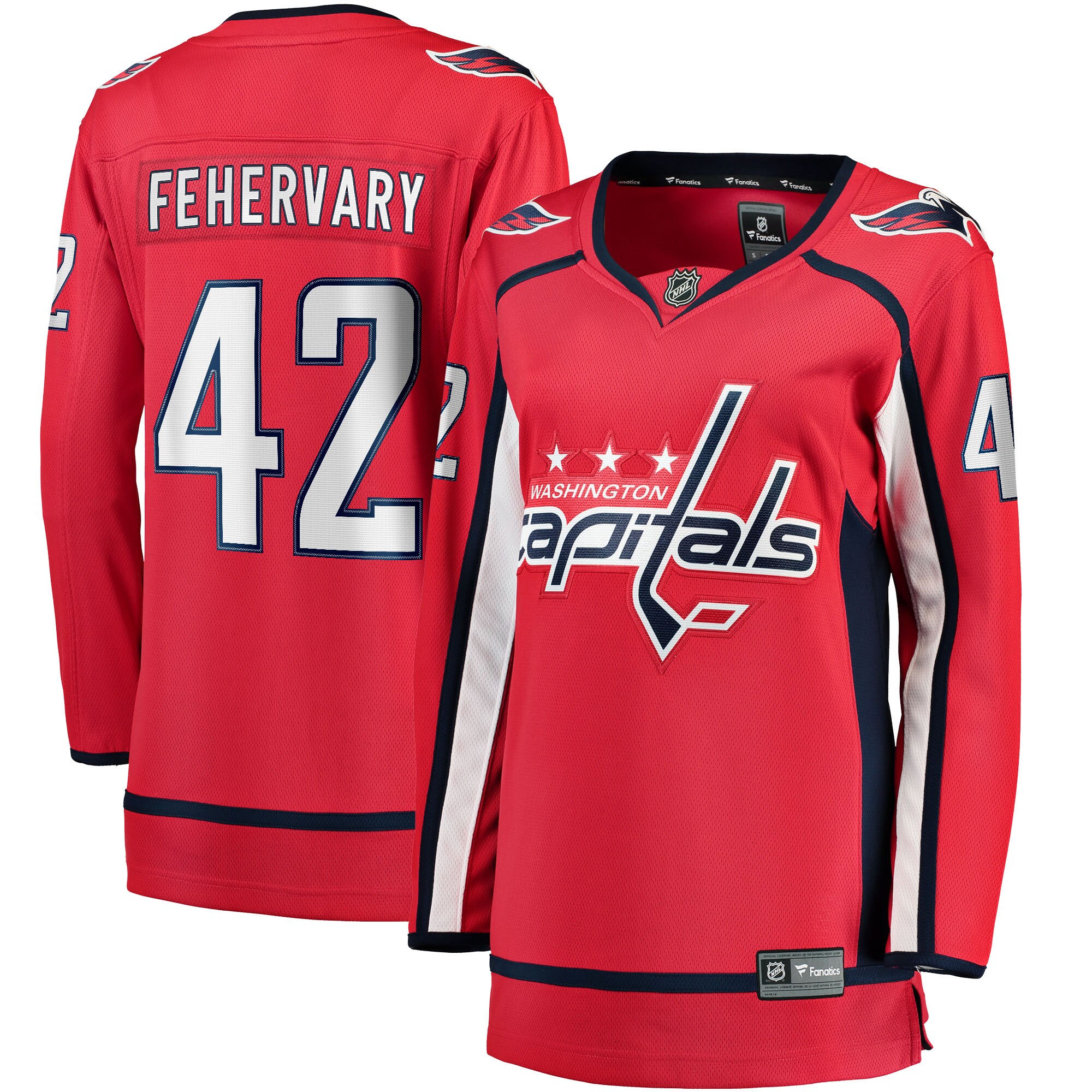 Washington Capitals Martin Fehervary Red Home Breakaway Player NHL Jersey Women's