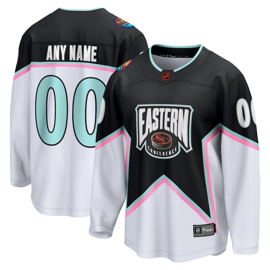 2023 All Star Game Logo Eastern Conference Custom Black NHL Jersey Men's