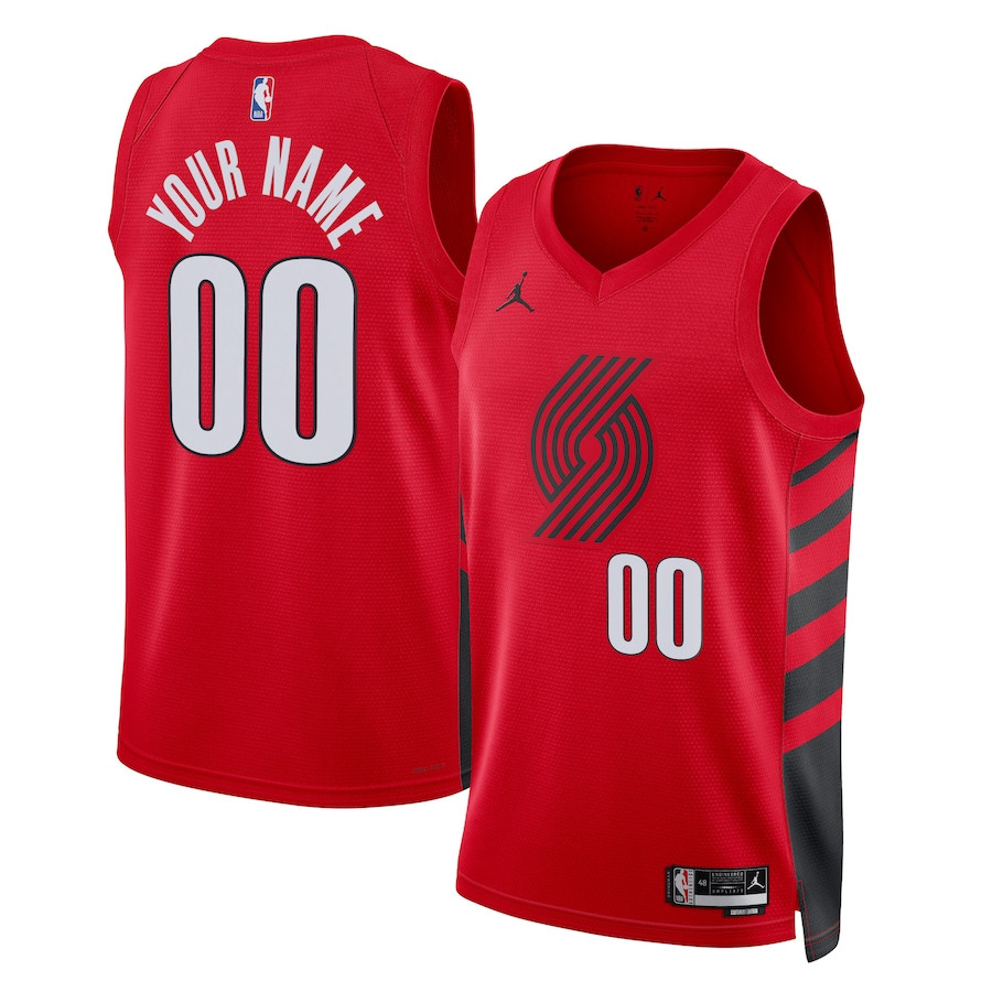 Portland Trail Blazers 2023/24 Statement Swingman Custom Red NBA Jersey Men's