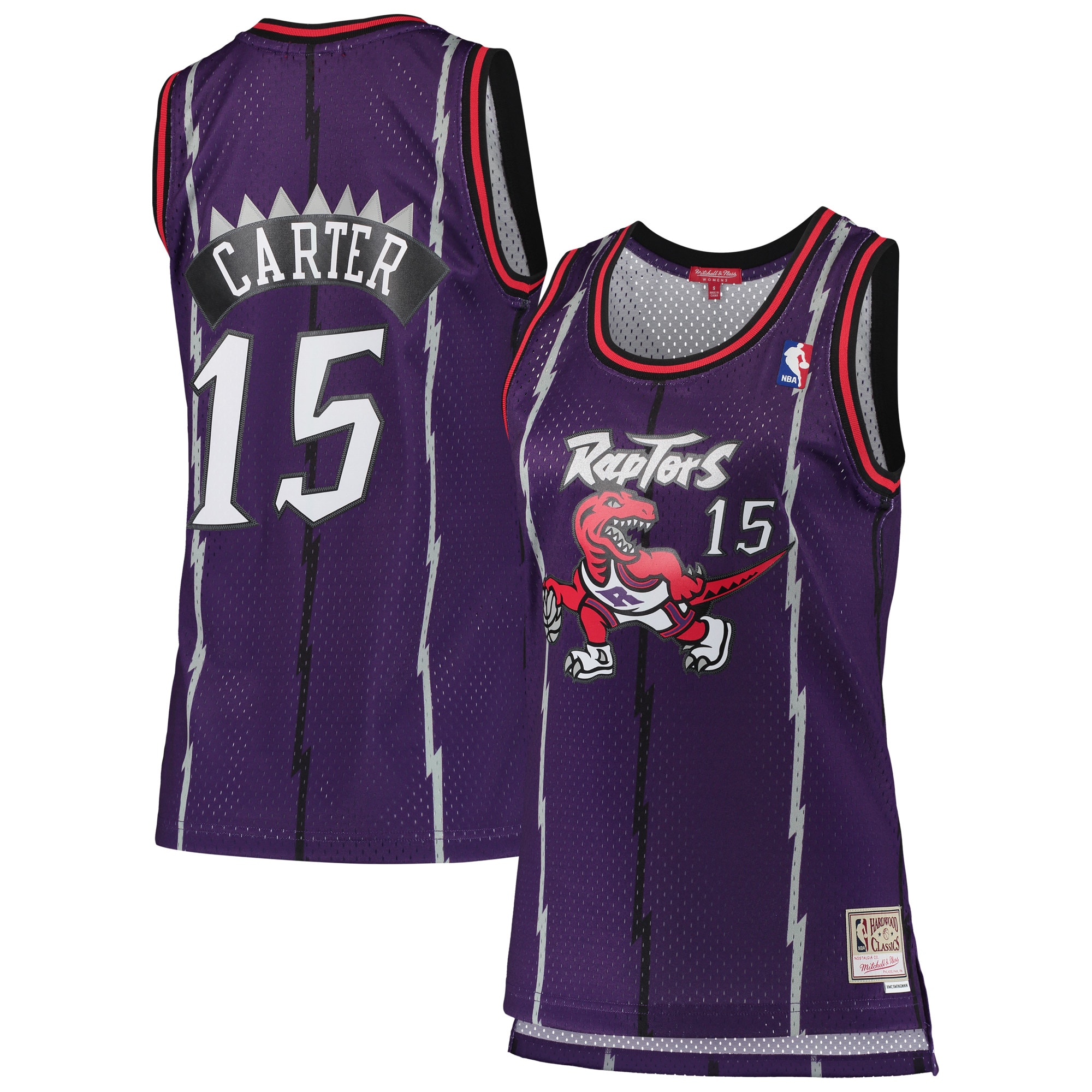 Mitchell Ness Vince Carter Purple Toronto Raptors 1998-99 Hardwood Classics Swingman NBA Jersey Women's