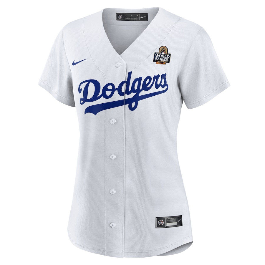 Clayton Kershaw 22 Los Angeles Dodgers 2024 World Series Home White MLB Jersey Women's