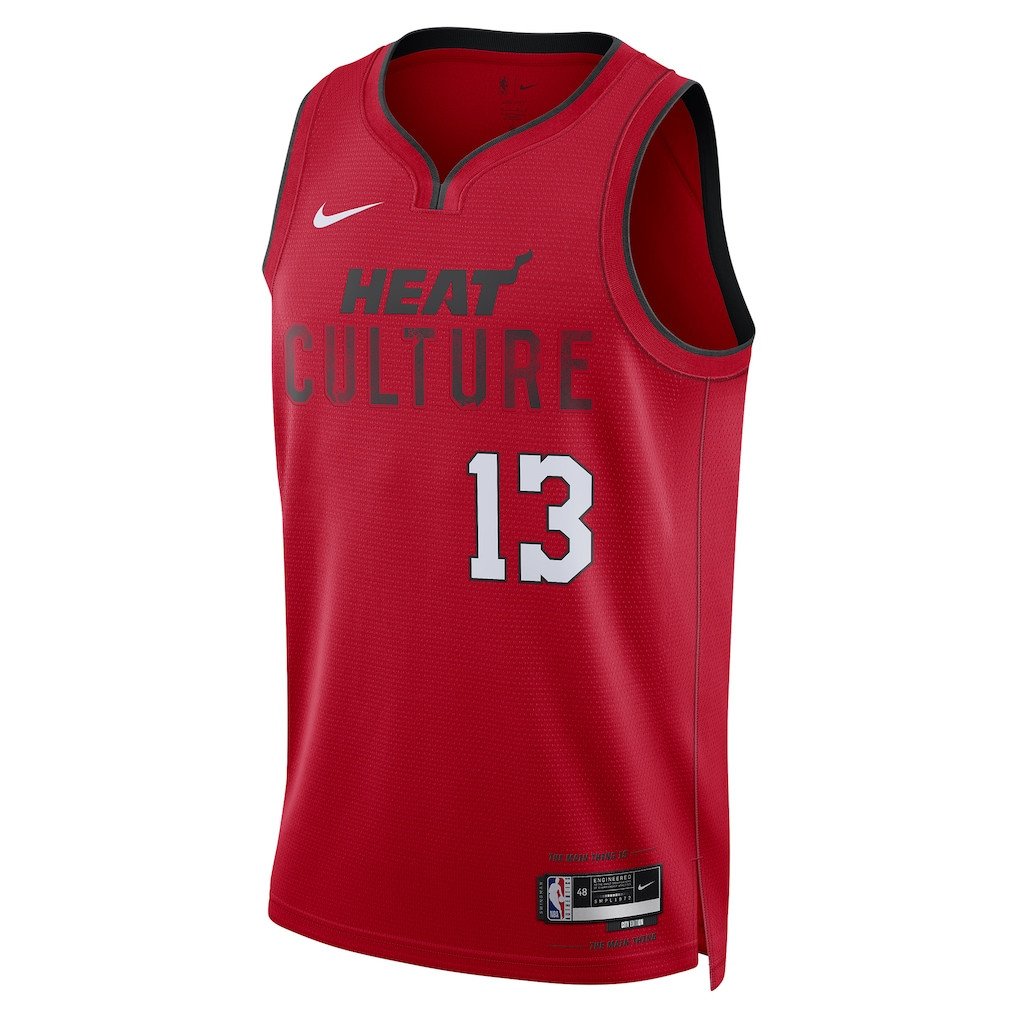 Bam Adebayo 13 Miami Heat Unisex 2024/25 Swingman Player City Edition Red NBA Jersey Unisex