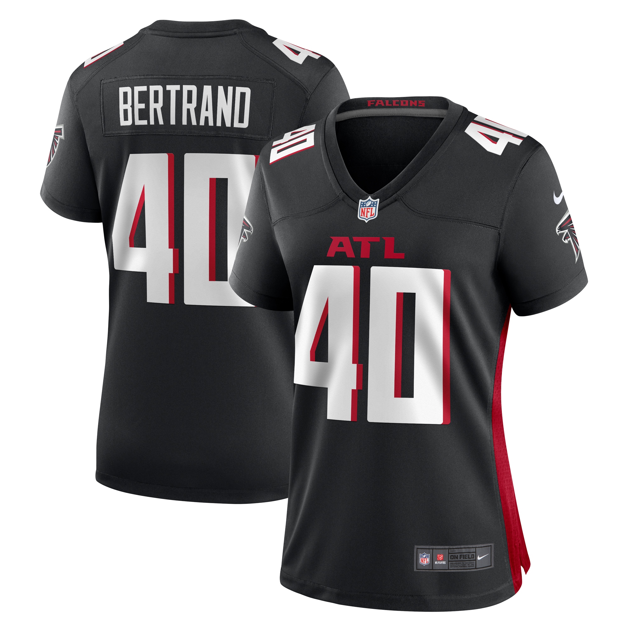 Atlanta Falcons JD Bertrand Black Game NFL Jersey Women's