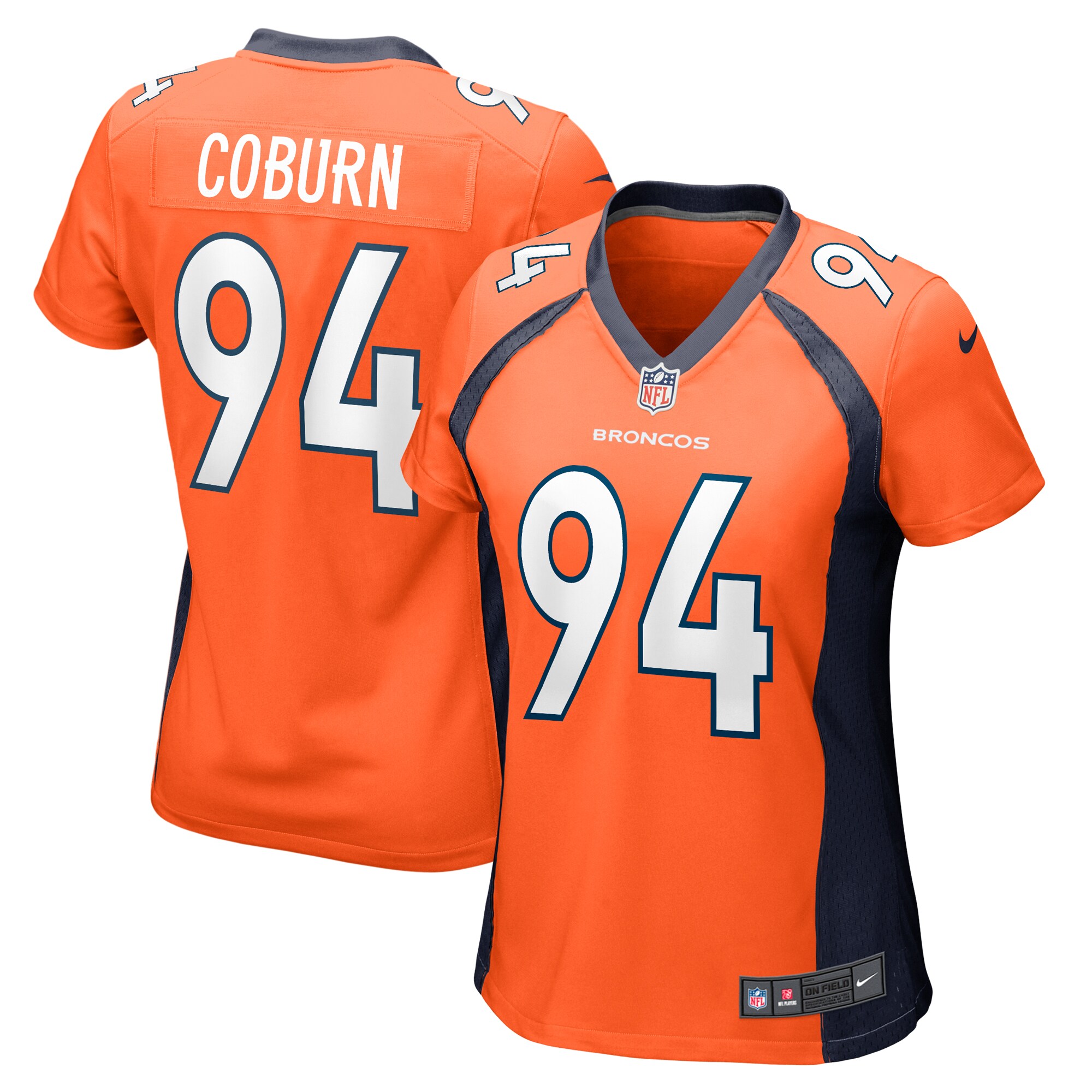 Denver Broncos Keondre Coburn Orange Game NFL Jersey Women's