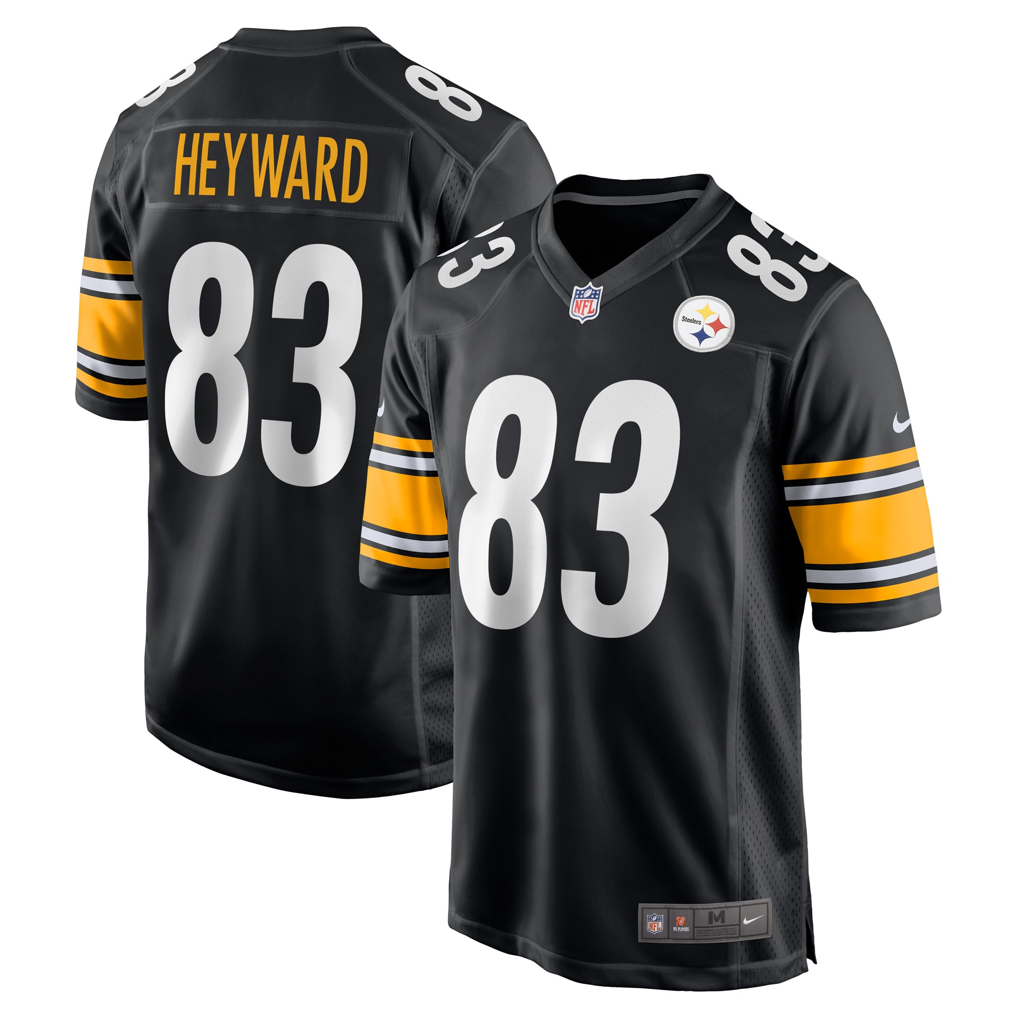 Pittsburgh Steelers Connor Heyward Black Game Player NFL Jersey Men's