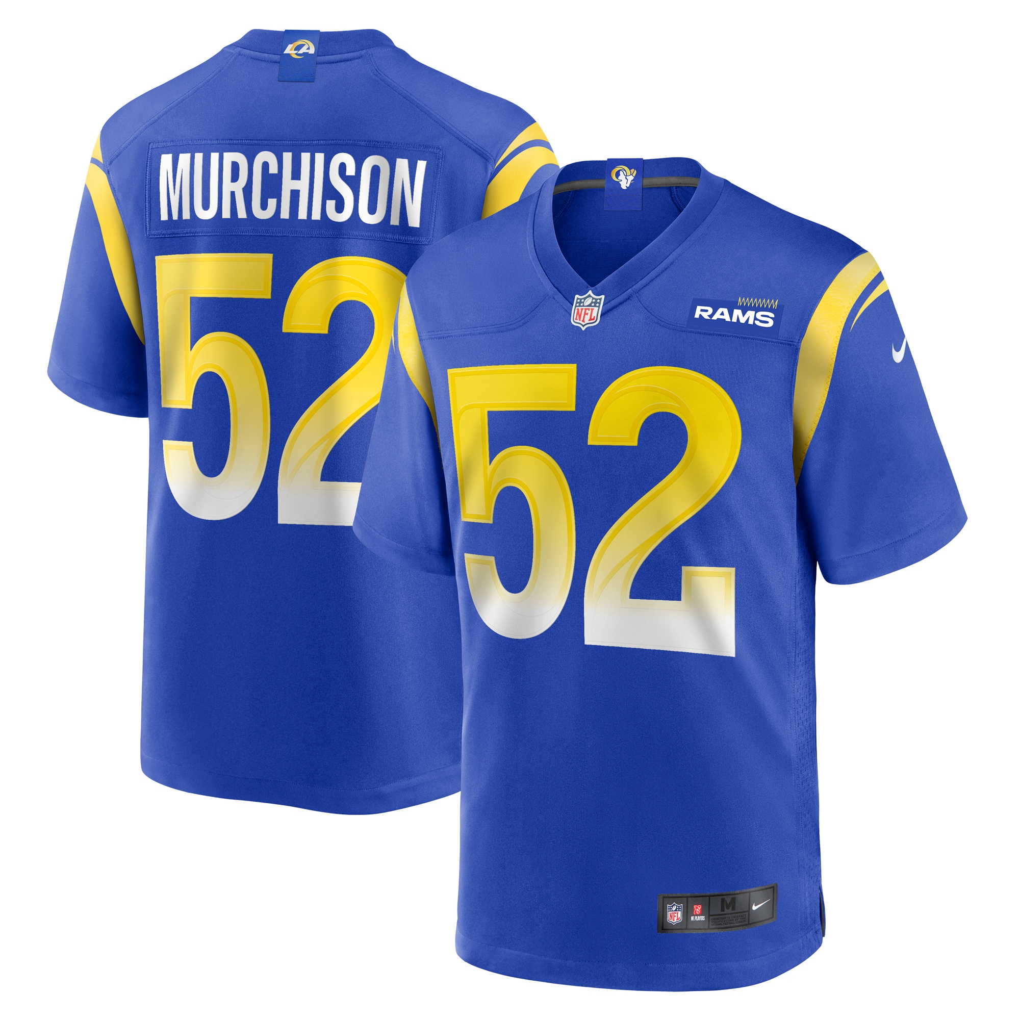 Los Angeles Rams Larrell Murchison Royal Team Game NFL Jersey Men's