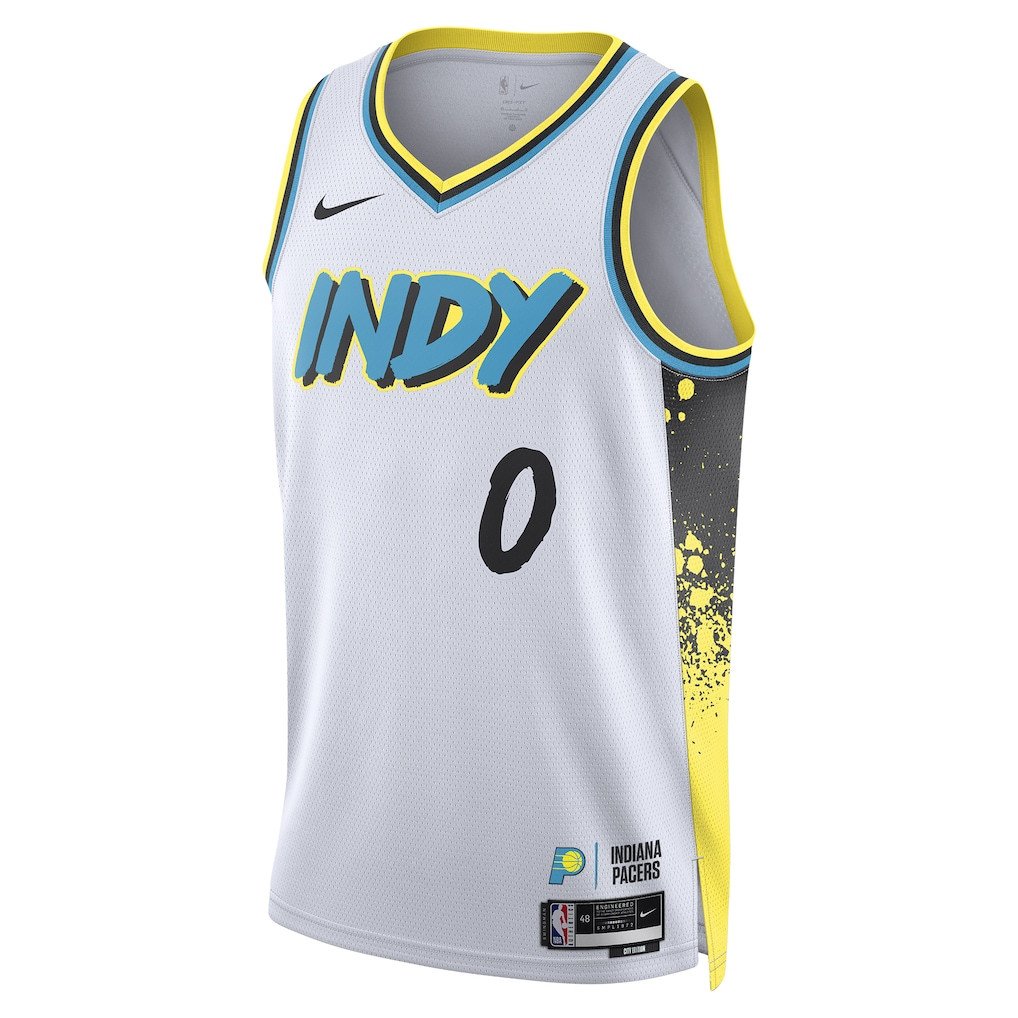 Tyrese Haliburton 0 Indiana Pacers Unisex 2024/25 Swingman Player City Editio White NBA Jersey Unisex