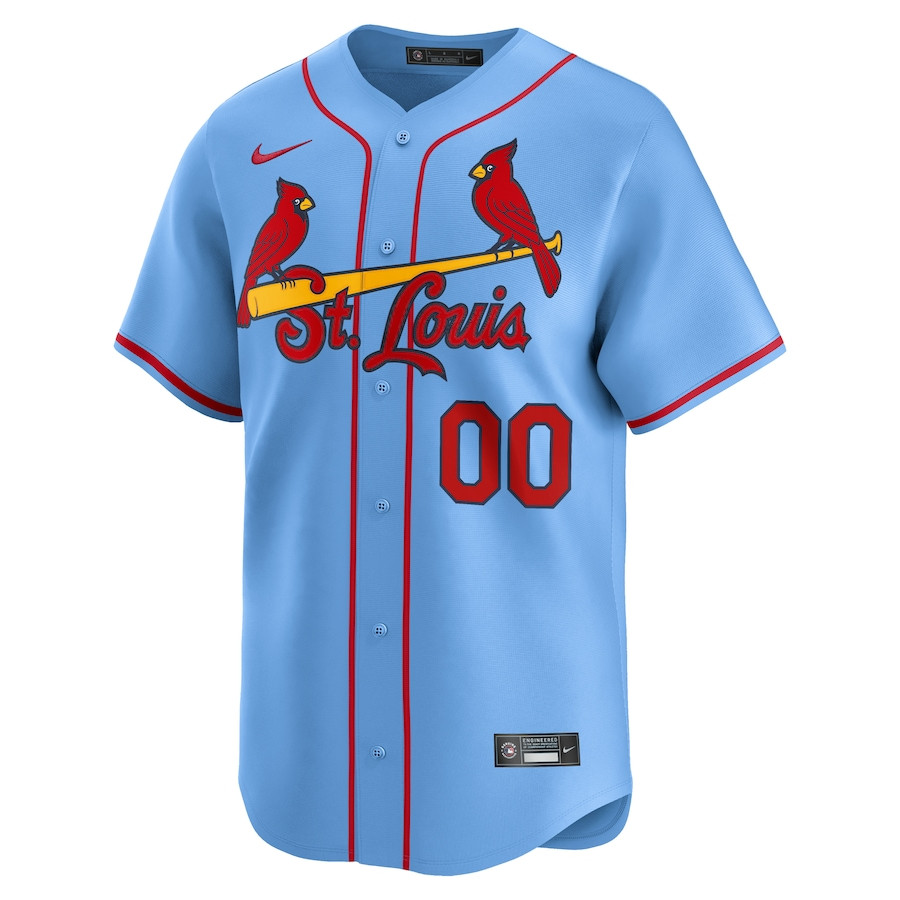 St. Louis Cardinals Alternate Limited Custom Light Blue MLB Jersey Men's