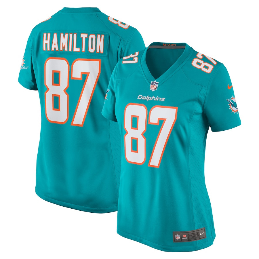 DaeSean Hamilton 87 Miami Dolphins Home Game Aqua NFL Jersey Women's