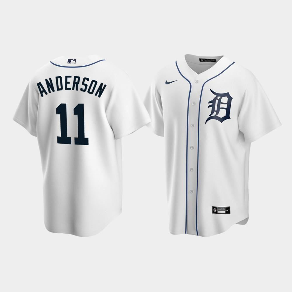 Detroit Tigers 11 Sparky Anderson White Home MLB Jersey Men's