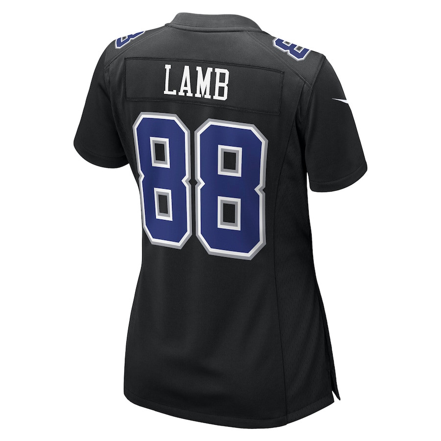 CeeDee Lamb 88 Dallas Cowboys Fashion Game Carbon Black NFL Jersey Women's