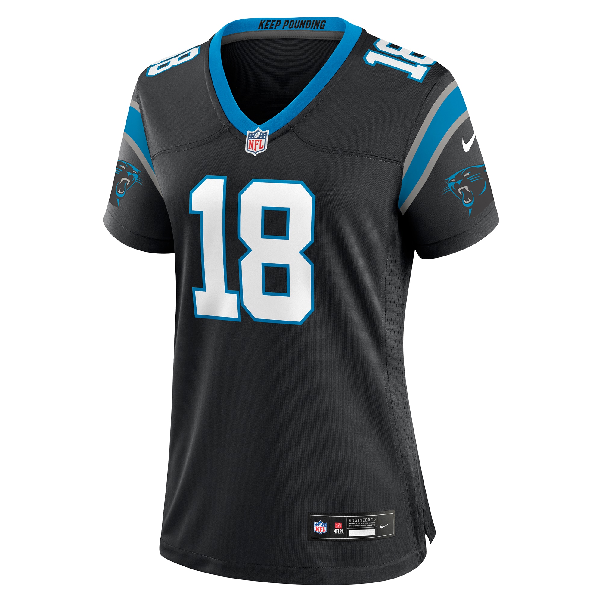 Carolina Panthers Damiere Byrd Black Game Player NFL Jersey Women's