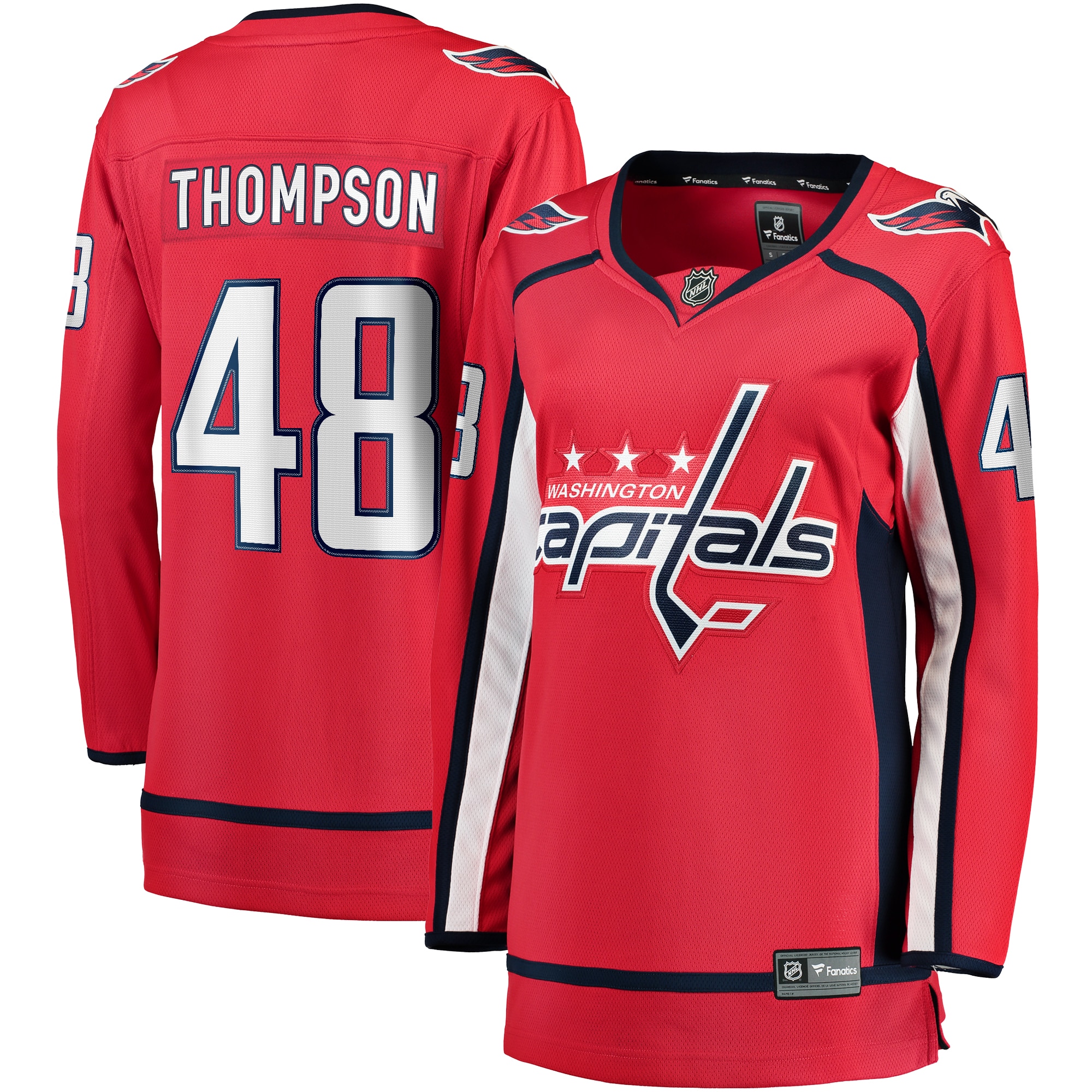 Washington Capitals Logan Thompson Red Home Premier Breakaway Player NHL Jersey Women's