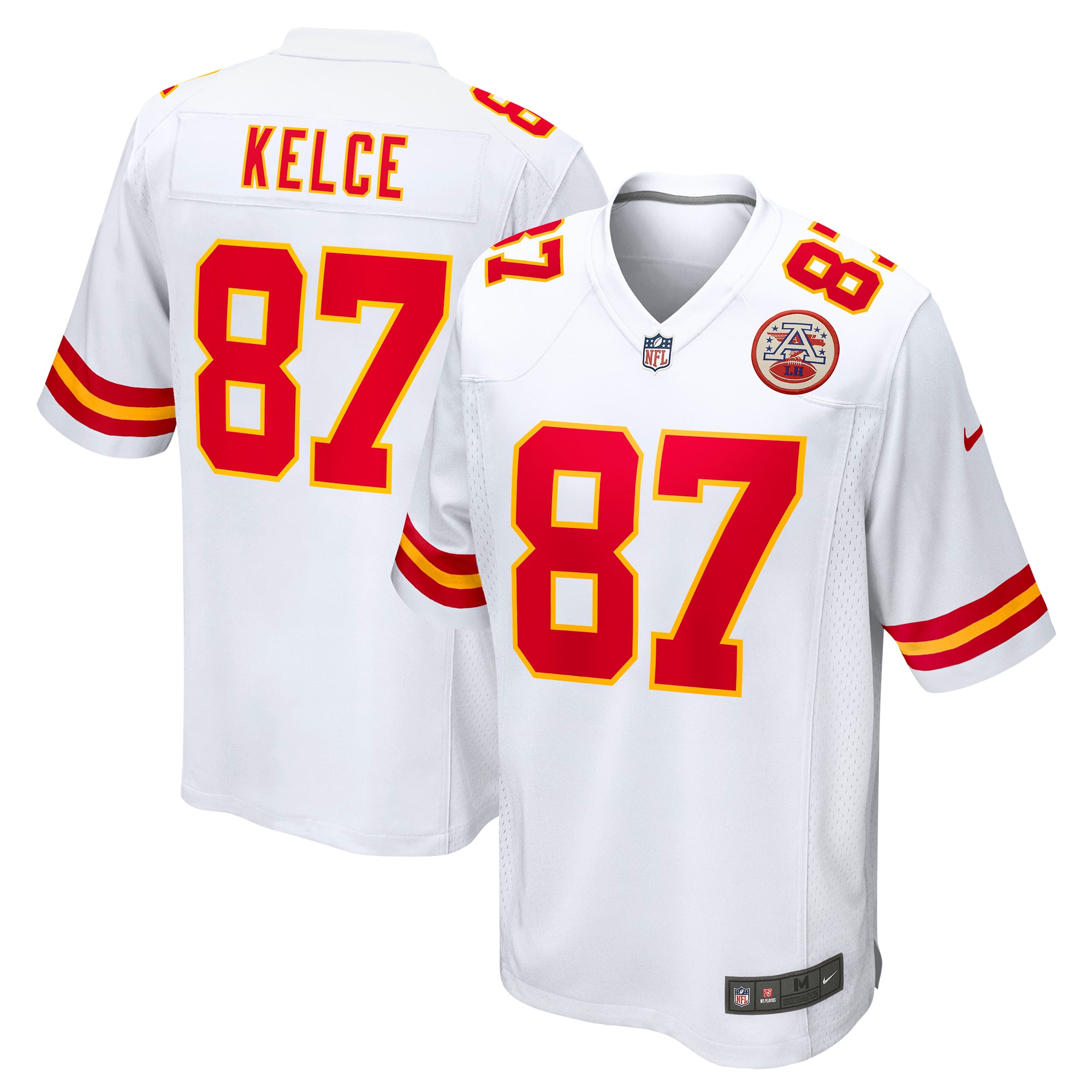 Kansas City Chiefs Travis Kelce White Player Game NFL Jersey Men's
