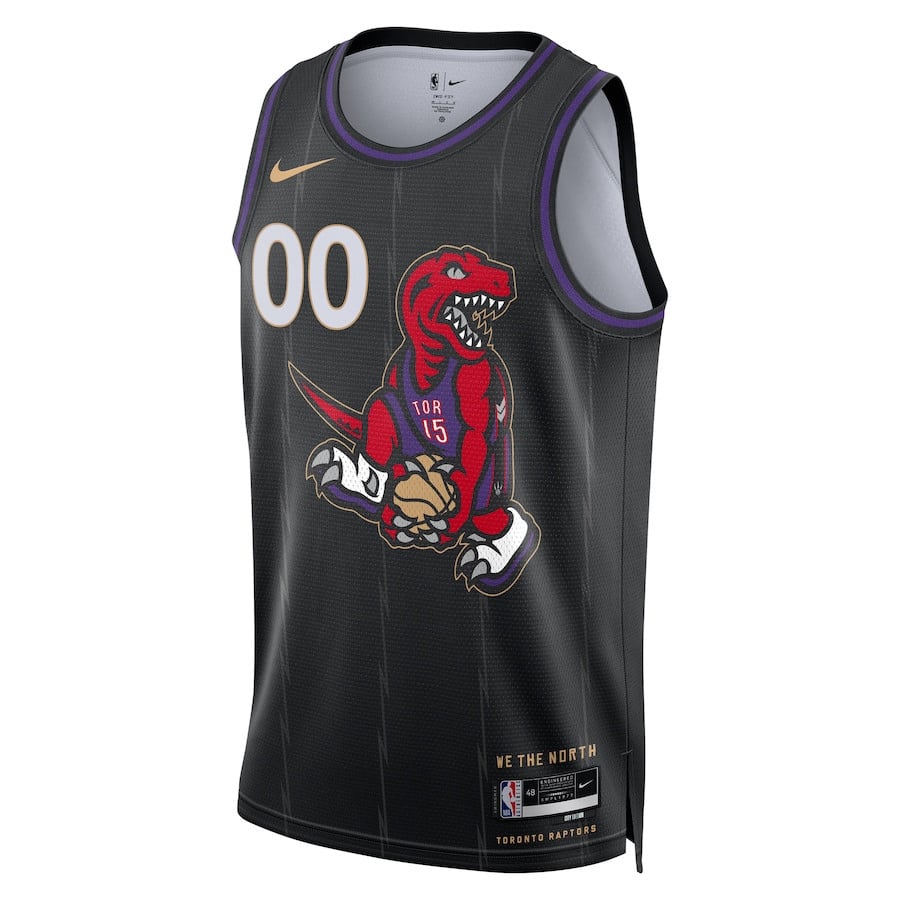 Toronto Raptors Unisex 2024/25 Custom Swingman City Edition Black NBA Jersey Unisex