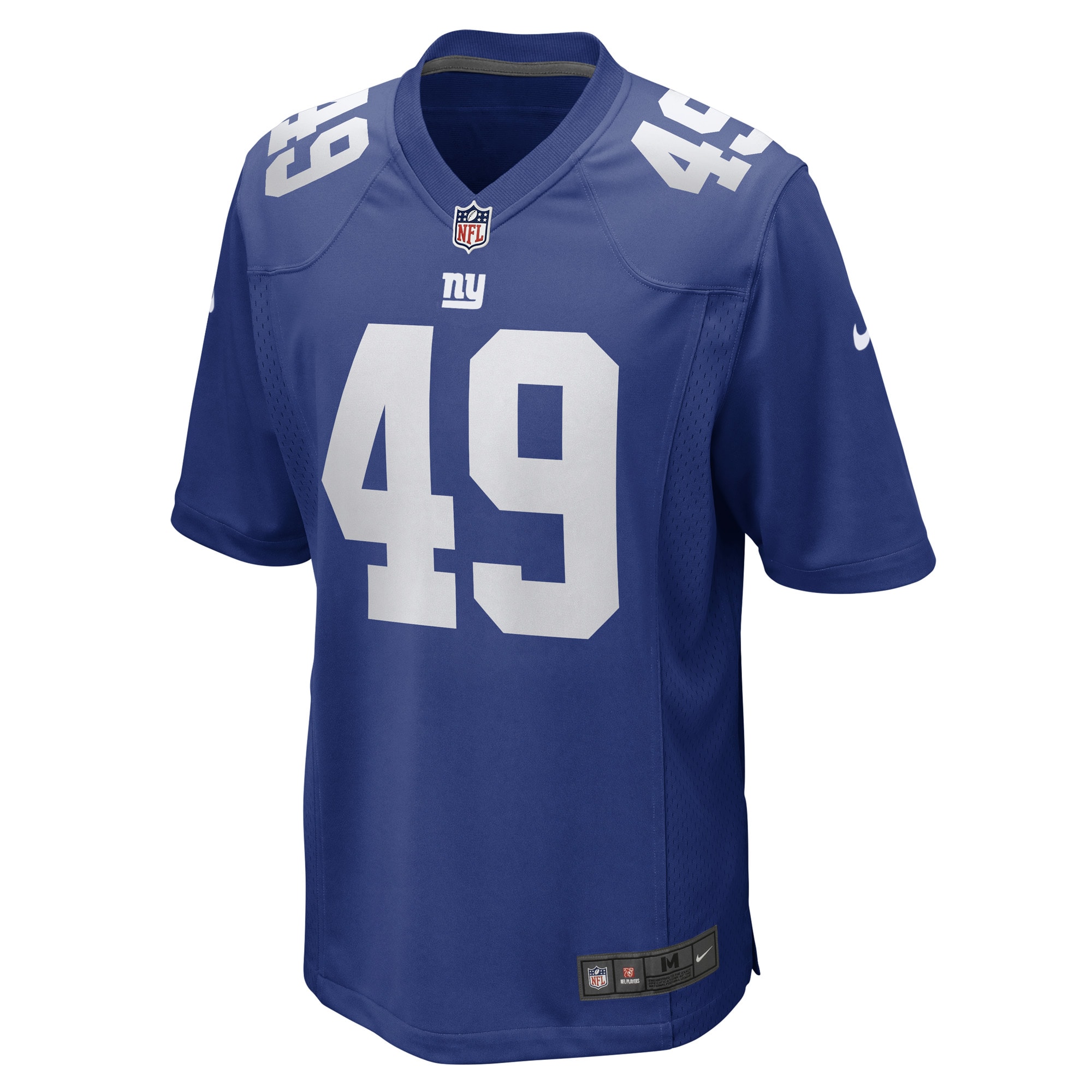 New York Giants Tomon Fox Royal Game Player NFL Jersey Men's