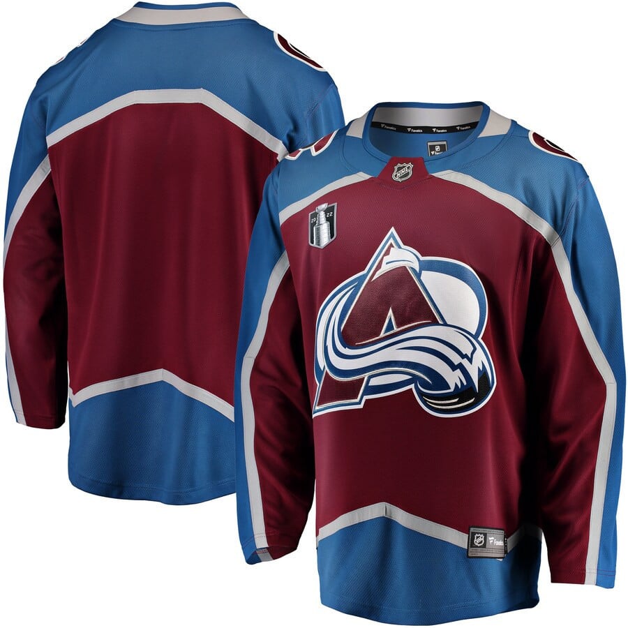Colorado Avalanche Home 2022 Stanley Cup Final Breakaway Burgundy NHL Jersey Men's