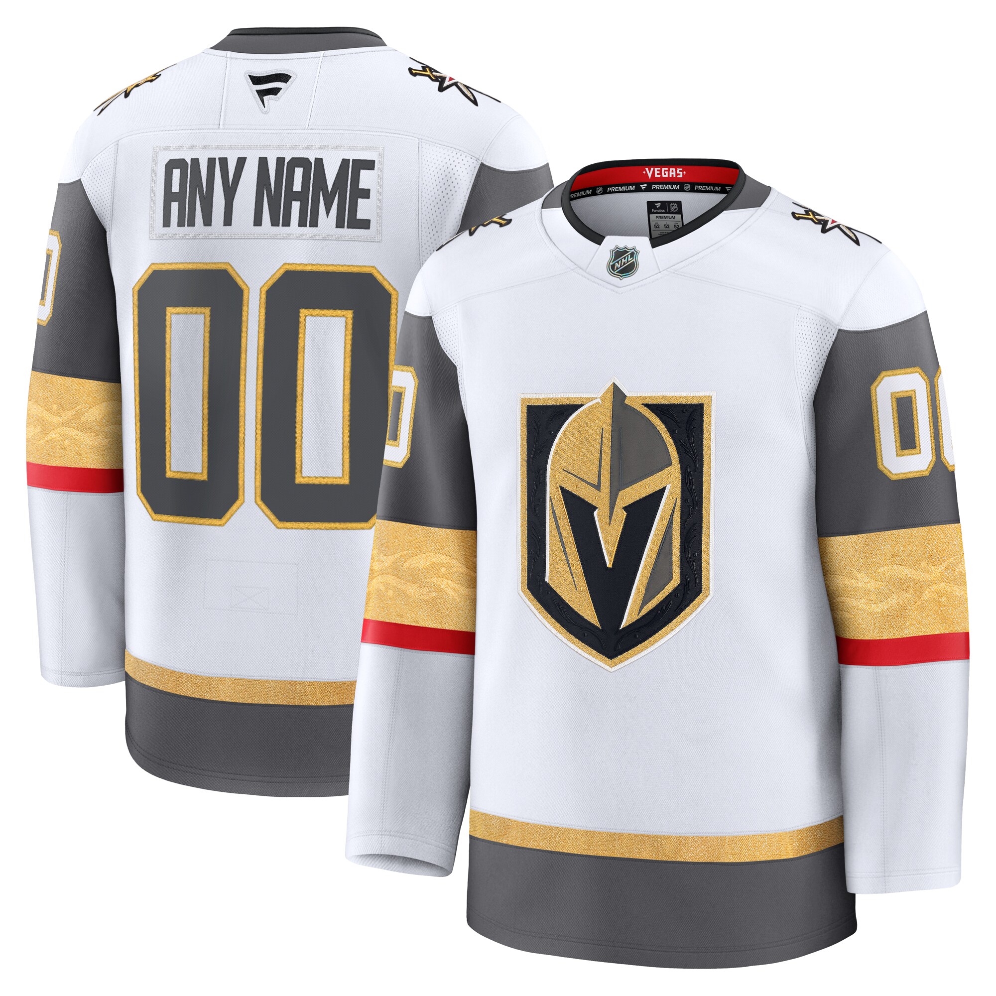 Vegas Golden Knights White Away Premium Custom NHL Jersey Men's