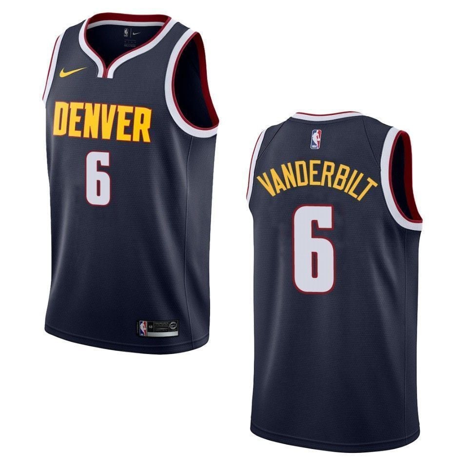 Denver Nuggets 6 Jarred Vanderbilt Icon Swingman Navy NBA Jersey Men's