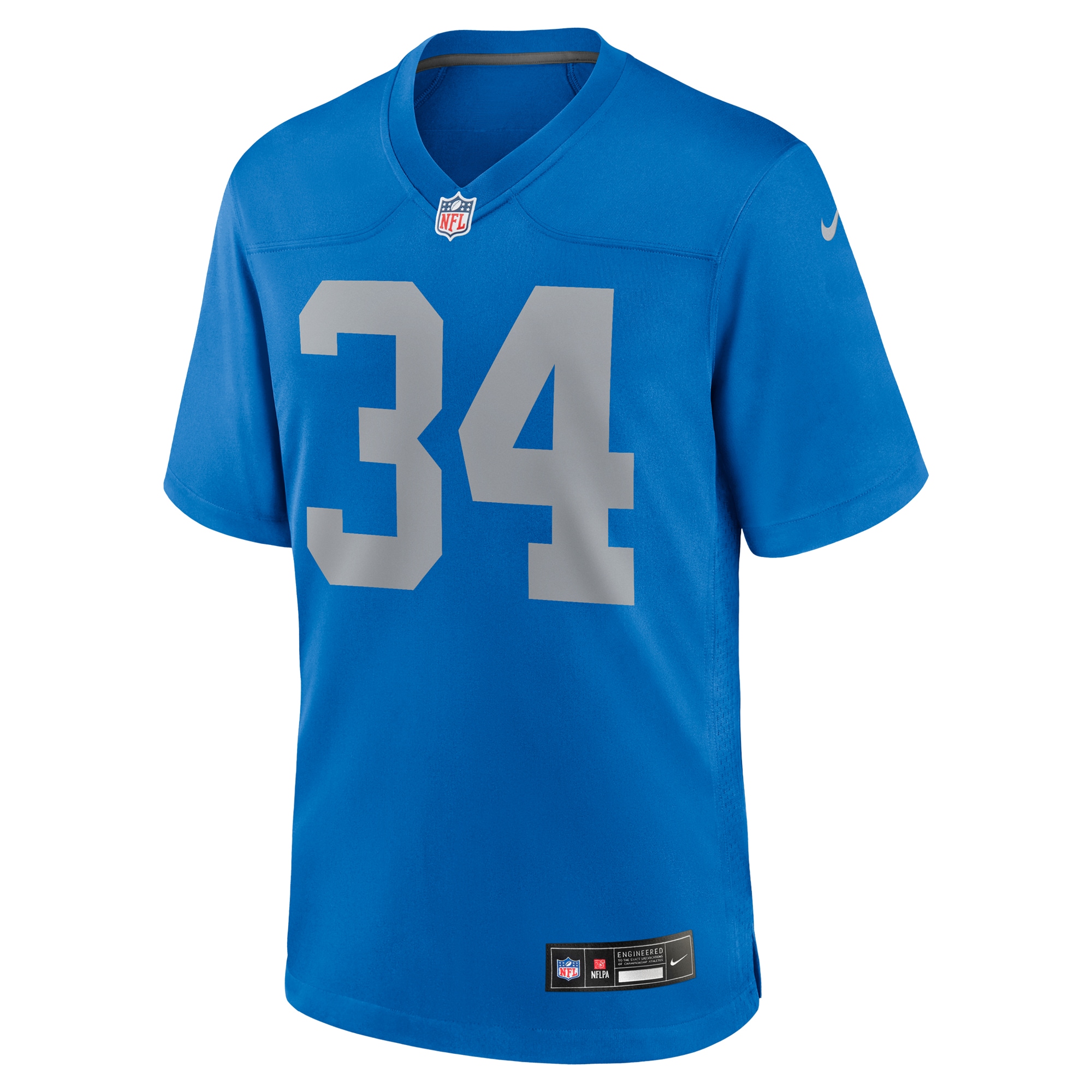Detroit Lions Alex Anzalone Blue Alternate Game NFL Jersey Men's