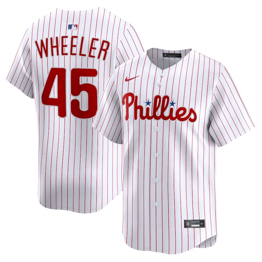 Zack Wheeler 45 Philadelphia Phillies Home Limited Player White MLB Jersey Men's
