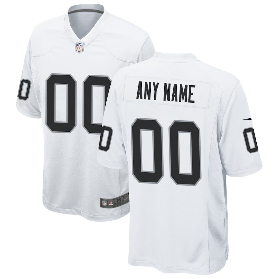 Las Vegas Raiders Custom Game White NFL Jersey Men's