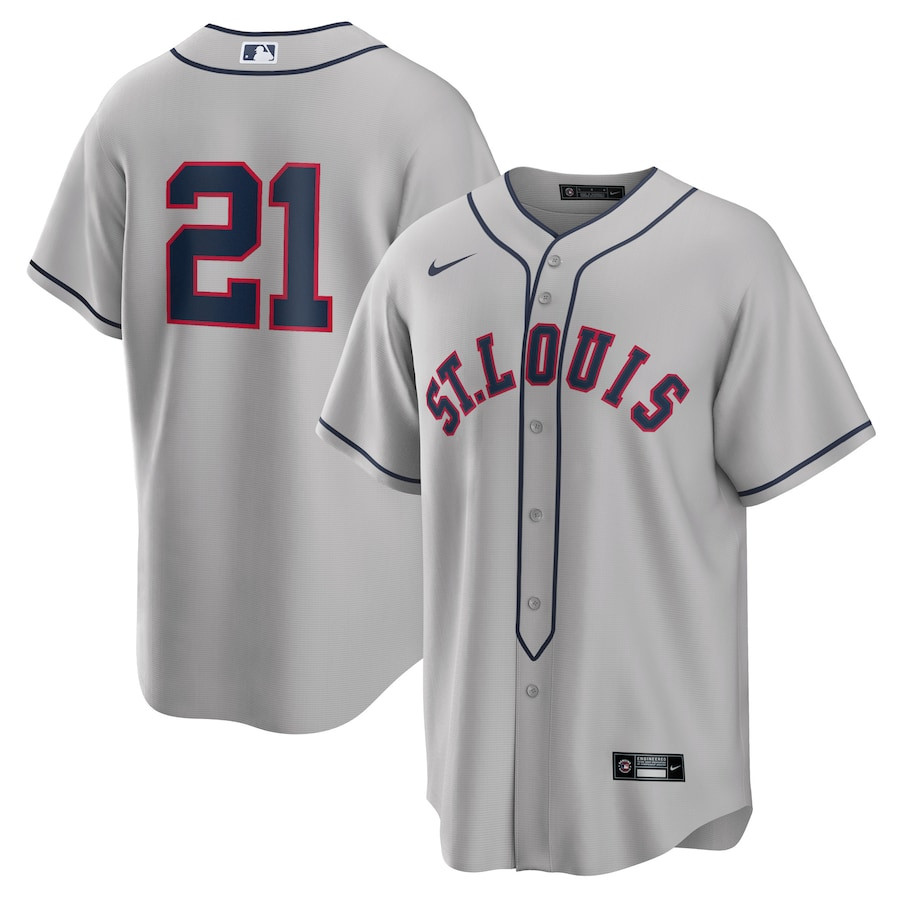 Lars Nootbaar 21 St. Louis Cardinals 2024 Rickwood Classic Player Gray MLB Jersey Men's