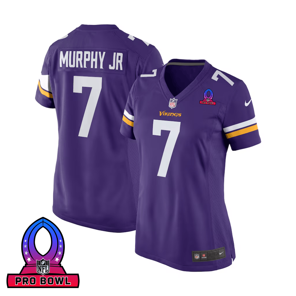 Byron Murphy Jr. 7 Minnesota Vikings 2025 Pro Bowl Patch Game Purple NFL Jersey Women's