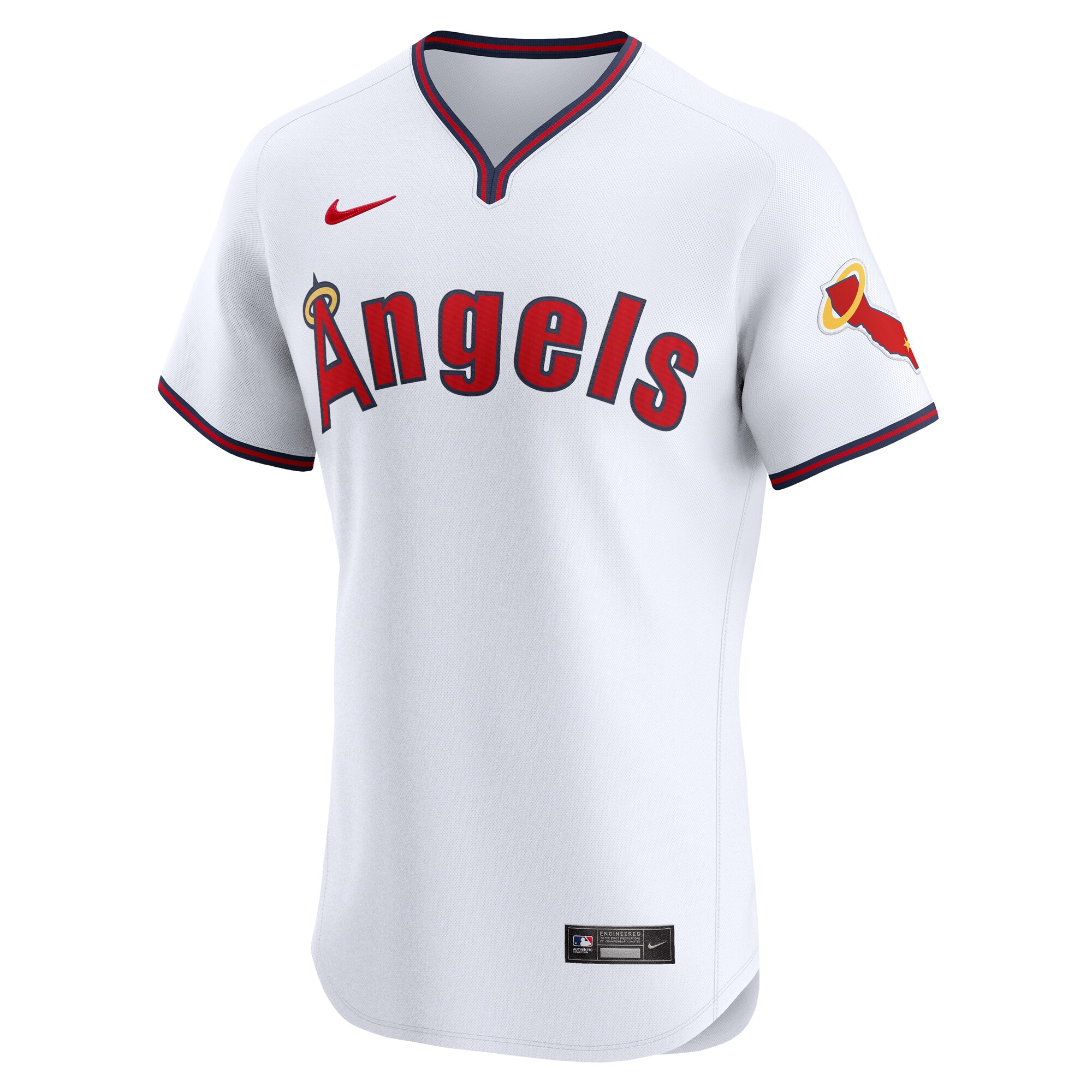 Los Angeles Angels White Alternate Vapor Premier Elite Patch MLB Jersey Men's