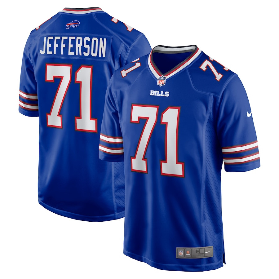 Quinton Jefferson 71 Buffalo Bills Game Royal NFL Jersey Men's
