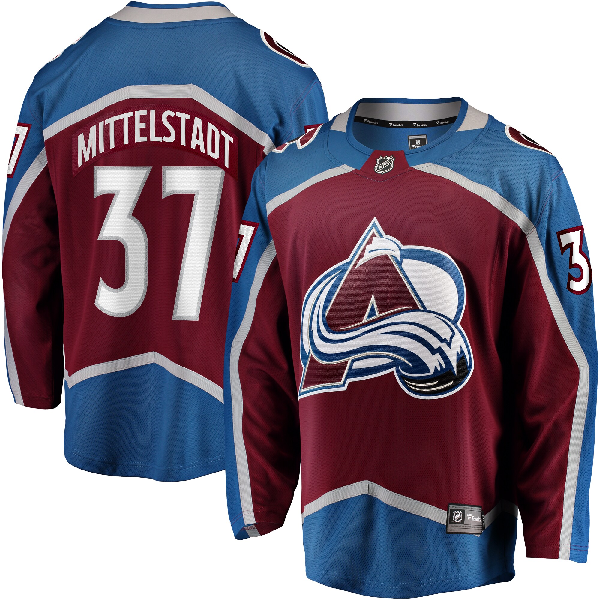 Colorado Avalanche Casey Mittelstadt Burgundy Home Breakaway NHL Jersey Men's
