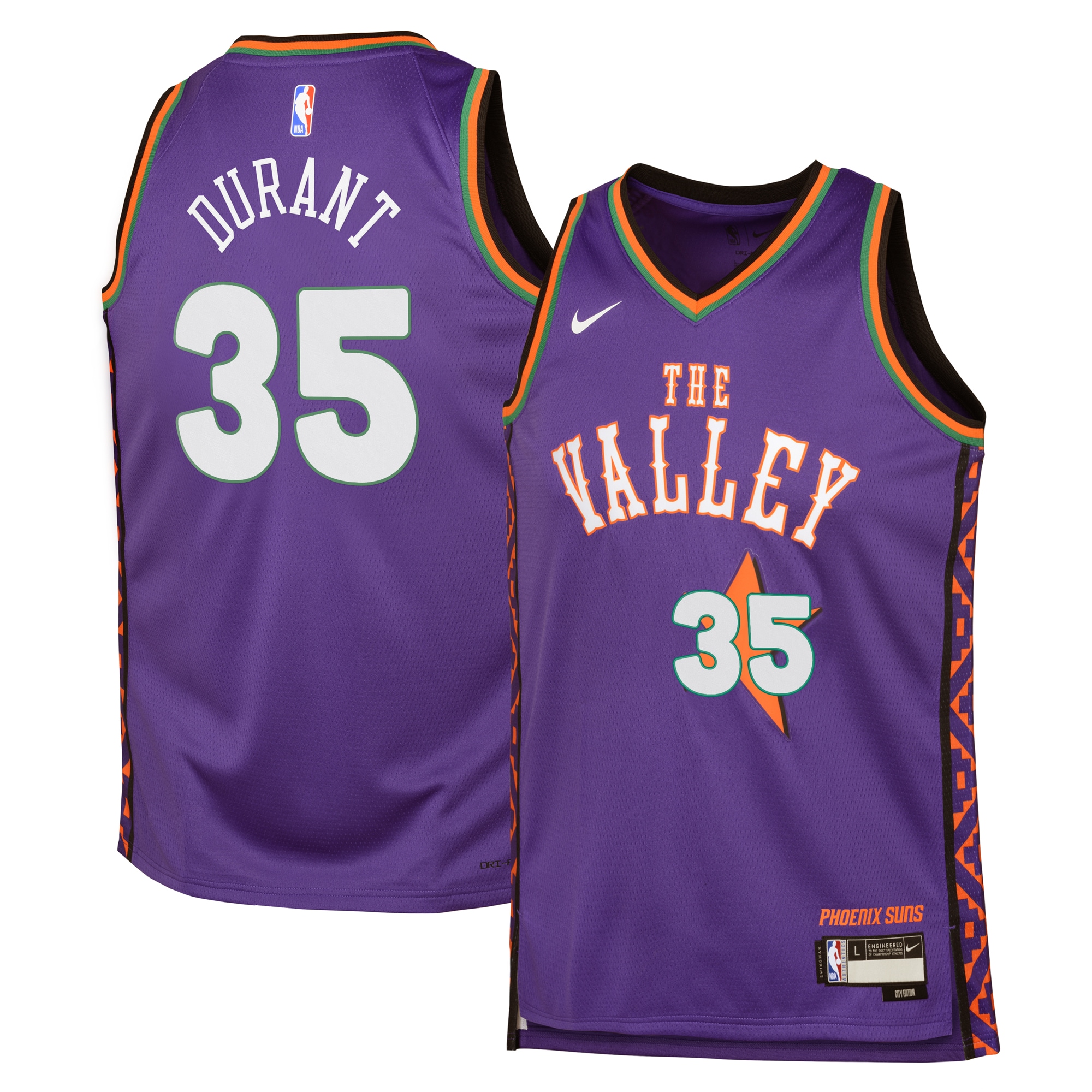 Phoenix Suns City Edition Swingman 2024 Purple Kevin Duran NBA Jersey Youth