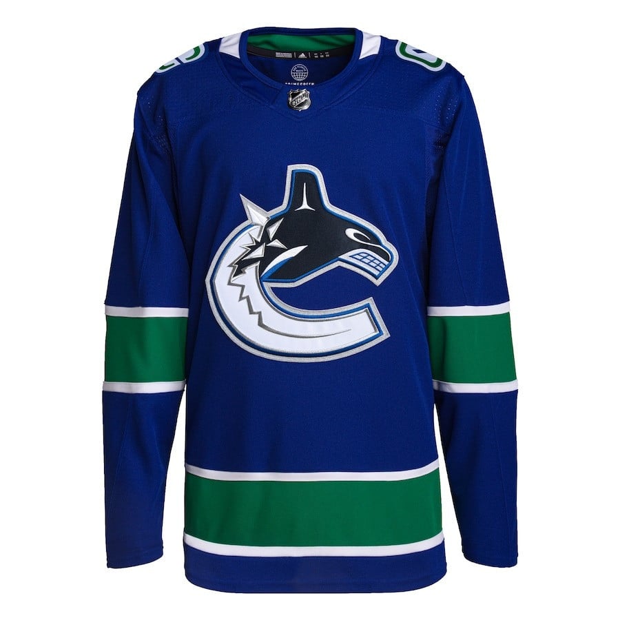 Vancouver Canucks 2024 Playoffs Patch Home Blue NHL Jersey Men's