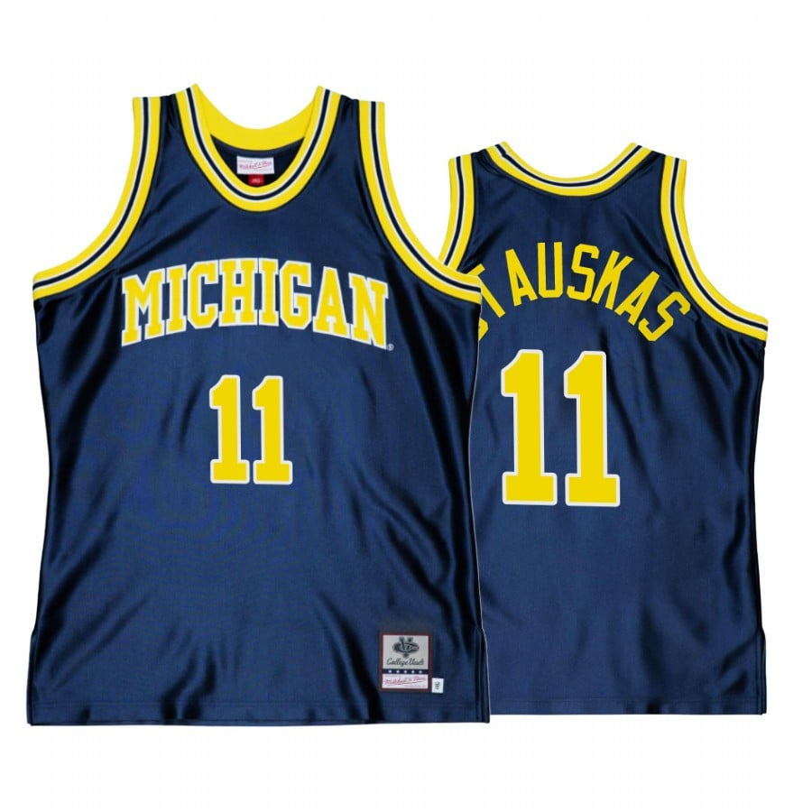 Nik Stauskas 11 Michigan Wolverines Navy Throwback NCAA Jersey Men's