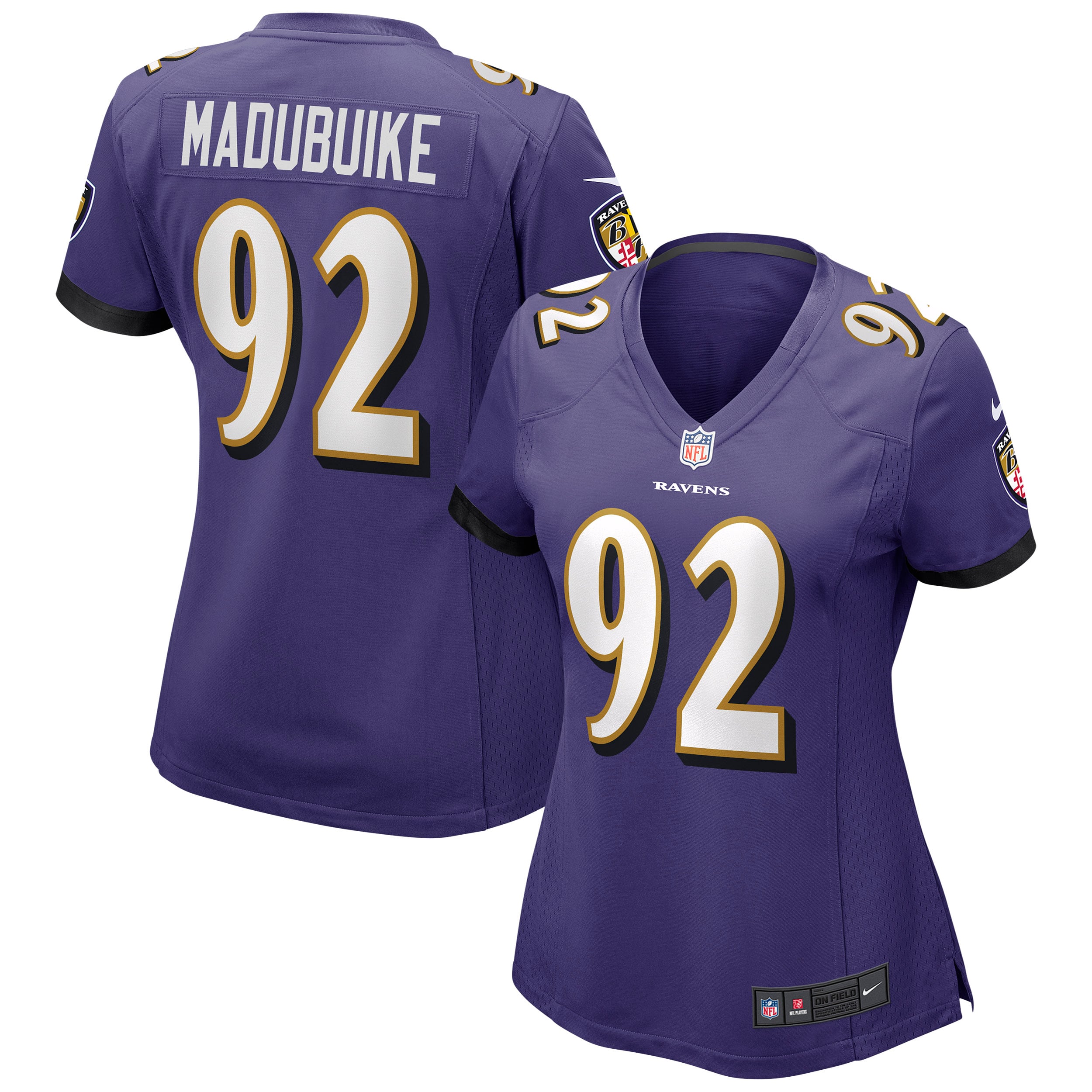 Baltimore Ravens Justin Madubuike Purple Game NFL Jersey Women's