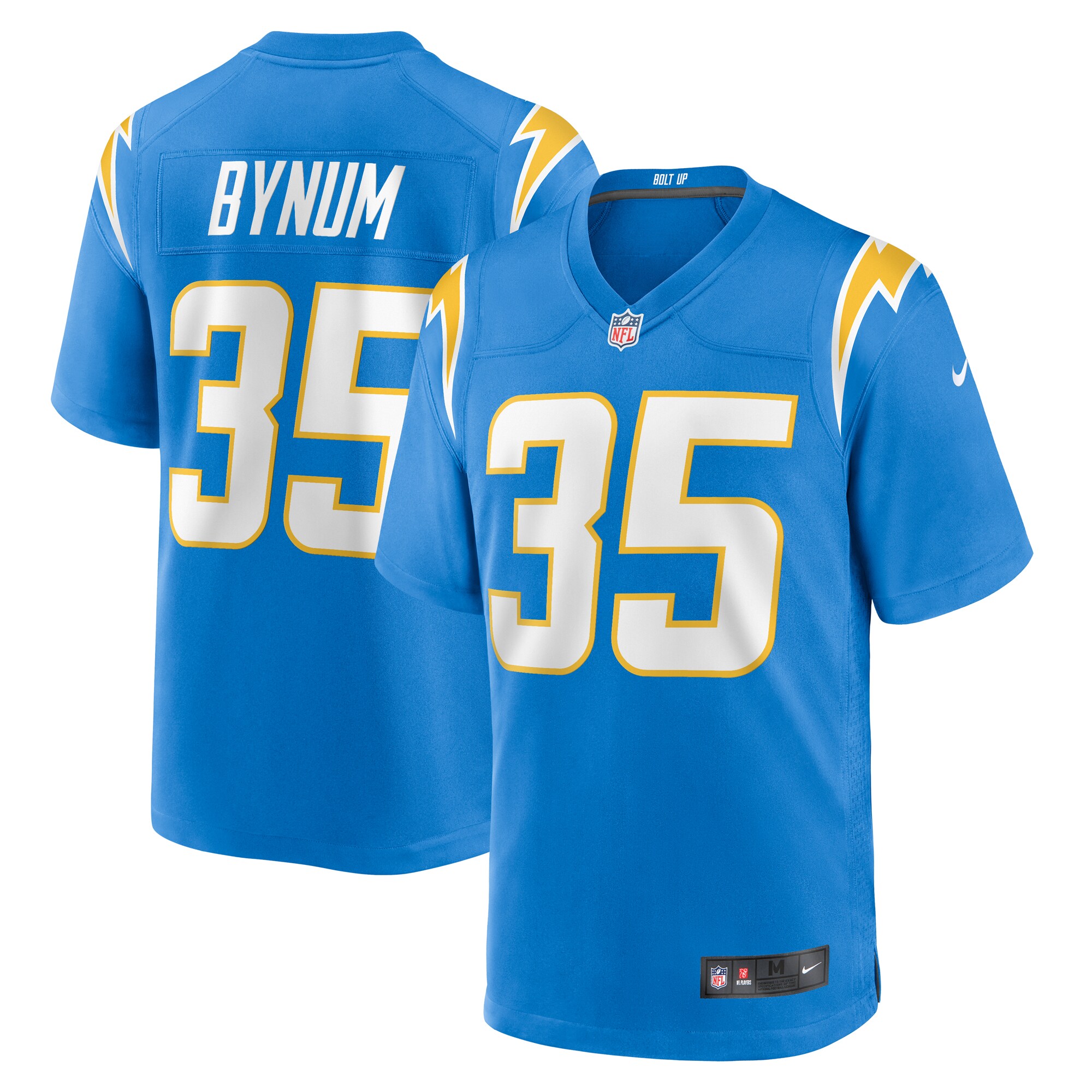 Los Angeles Chargers Terrell Bynum Powder Blue Team Game NFL Jersey Men's