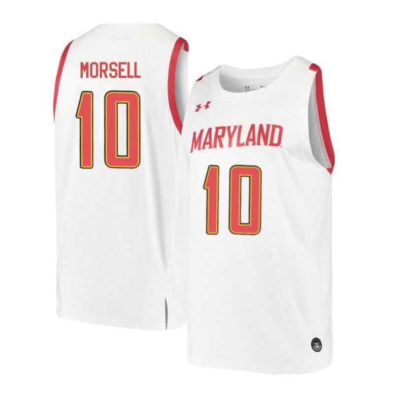 Under Armour 10 Darryl Morsel White Retro Maryland Terrapins NCAA Jersey Men's
