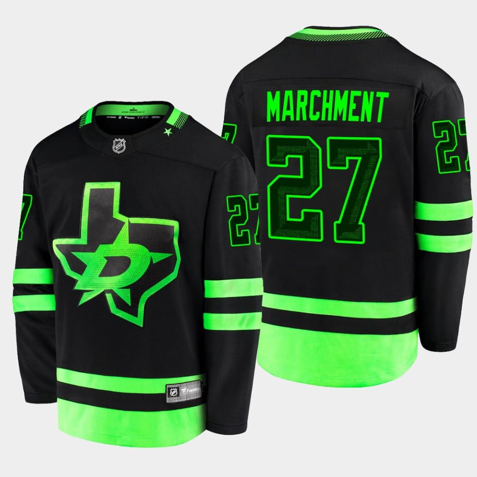 Mason Marchment 27 Dallas Stars Blackout Alternate Third Black NHL Jersey Men's