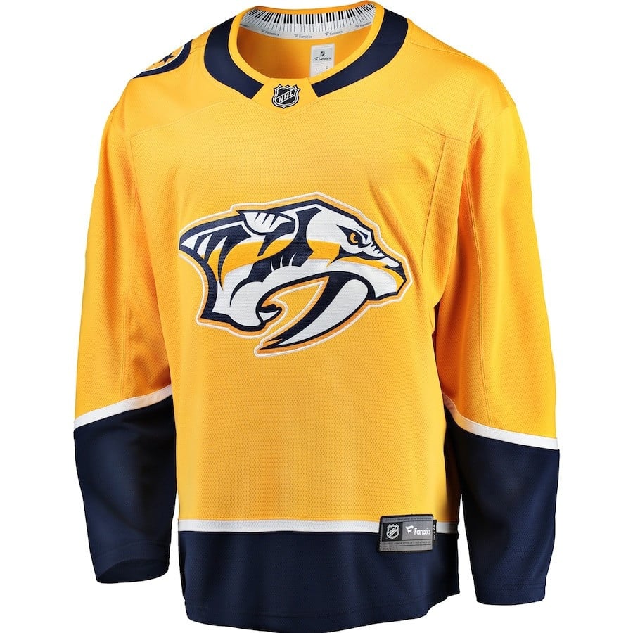 Matvei Michkov #19 Nashville Predators 2023 Draft Home Yellow NHL Jersey Men's