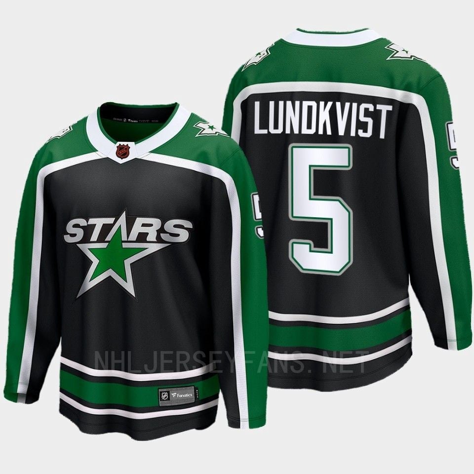 Dallas Stars 2022 Nils Lundkvist 5 Special Edition 2.0 Black 5 Breakaway Player NHL Jersey Men's