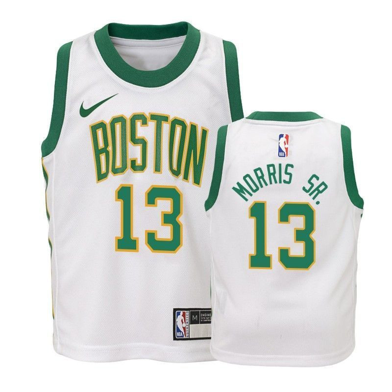 Celtics Marcus Morris 13 Cit White NBA Jersey Youth