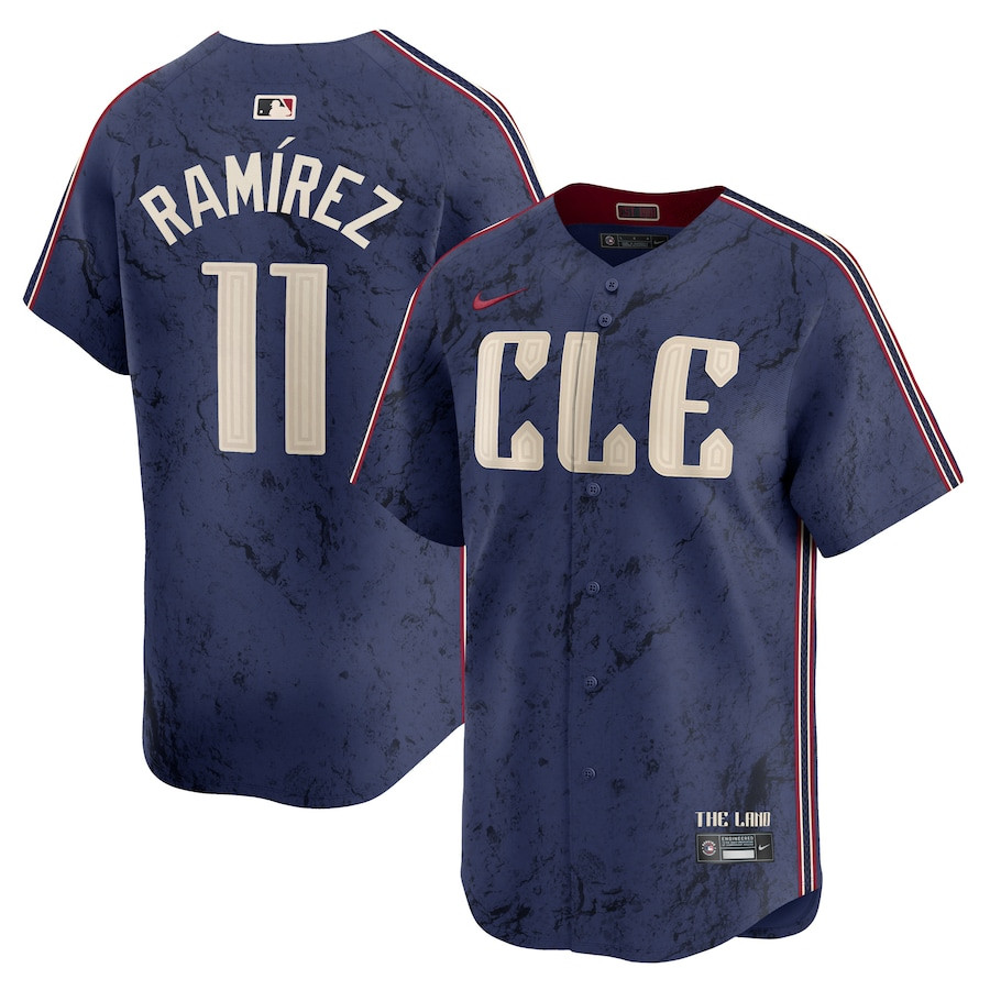 Jos? Ram?rez 11 Cleveland Guardians 2024 City Connect Limited Navy MLB Jersey Men's
