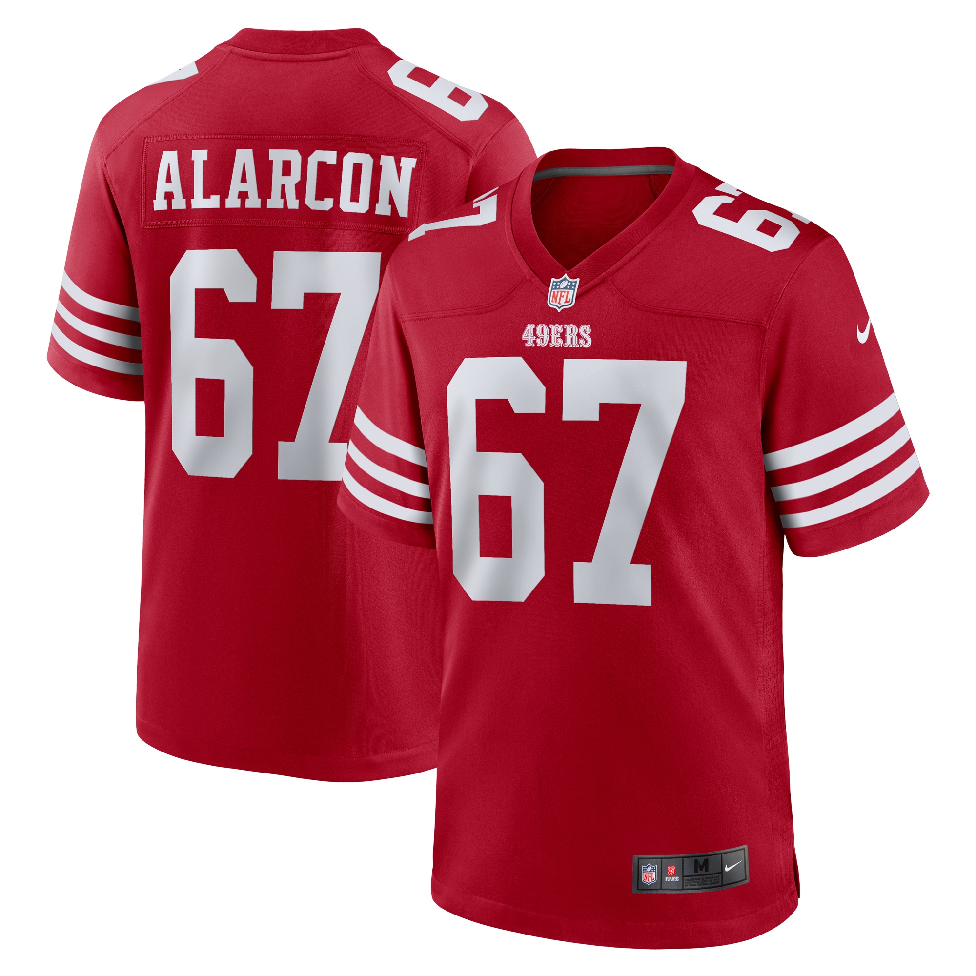 San Francisco 49ers Isaac Alarcon Scarlet Team Game NFL Jersey Men's