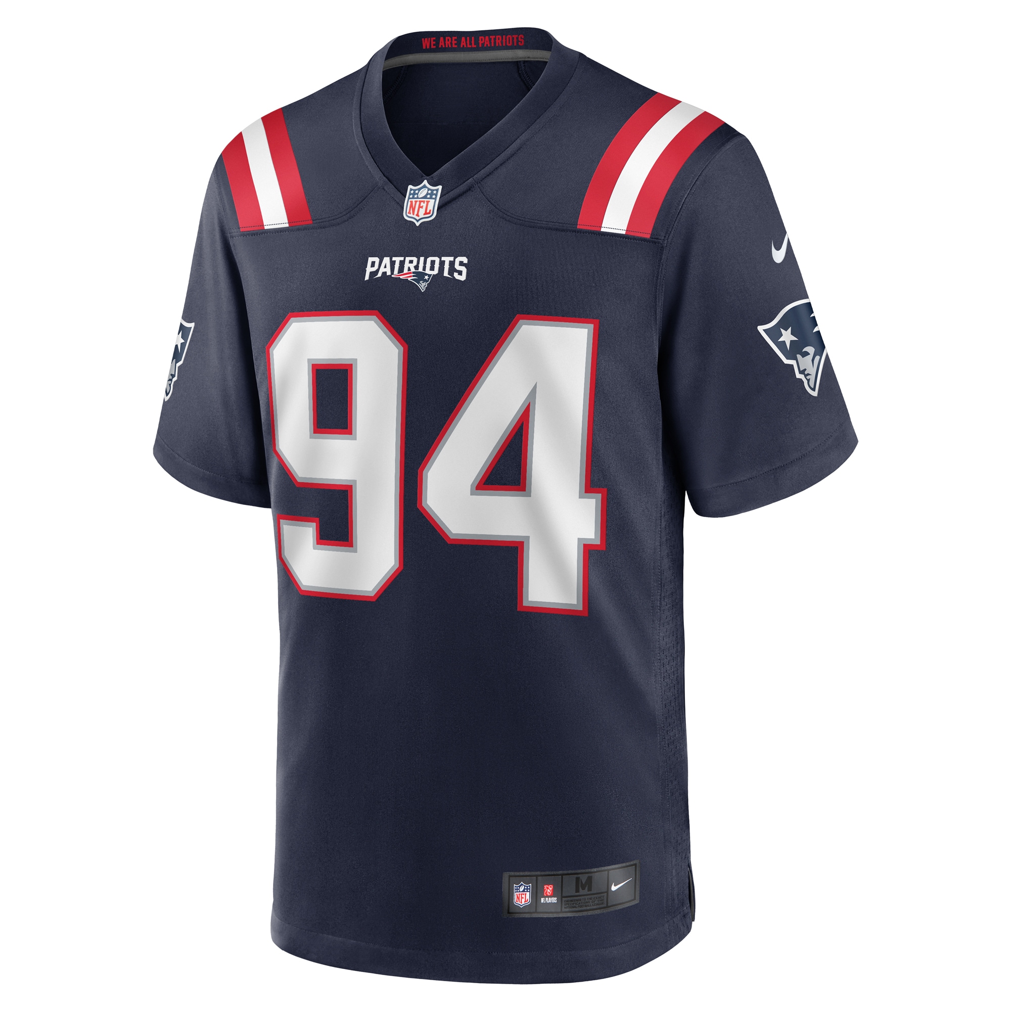 New England Patriots Armon Watts Navy Game NFL Jersey Men's