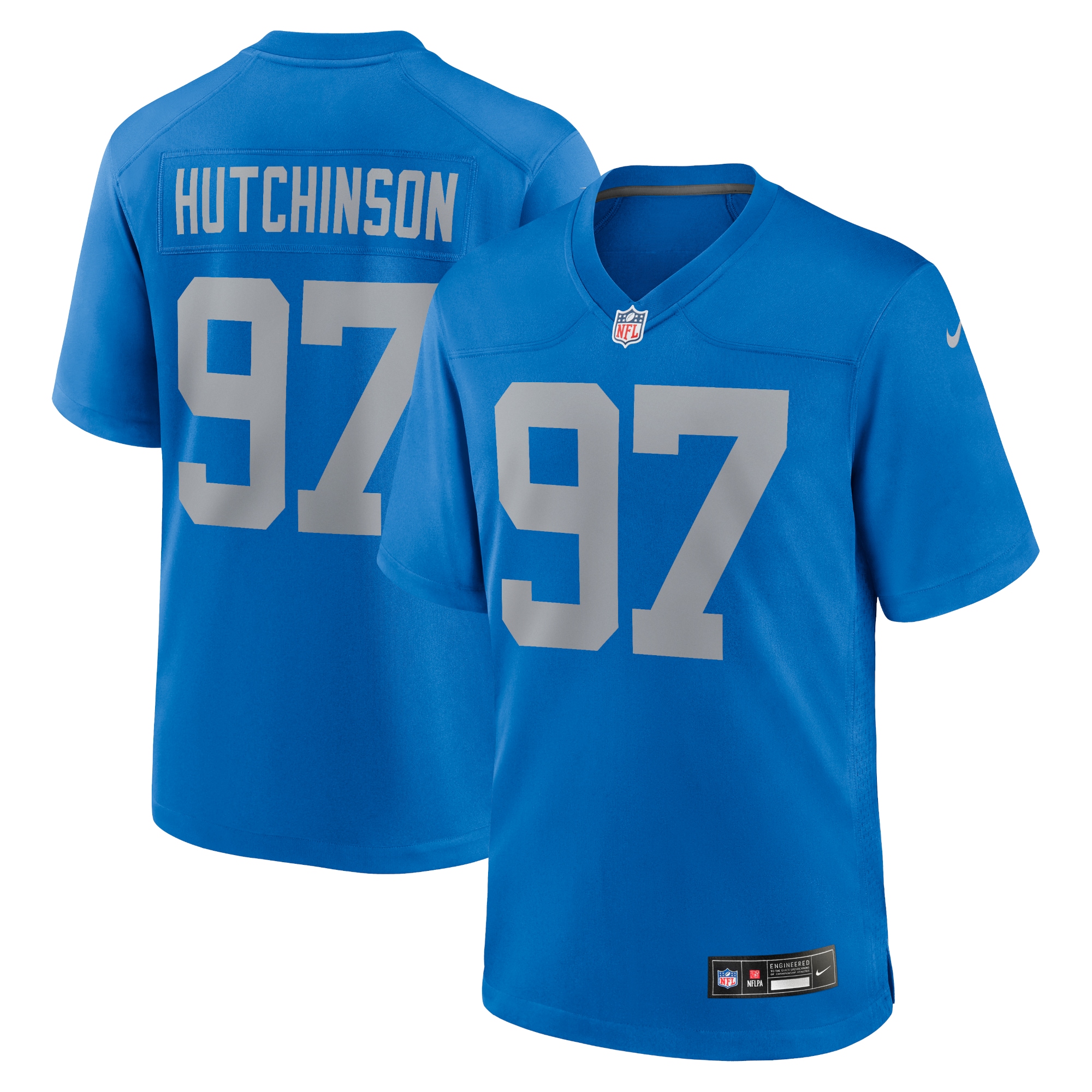 Detroit Lions Aidan Hutchinson Blue Alternate Game NFL Jersey Men's