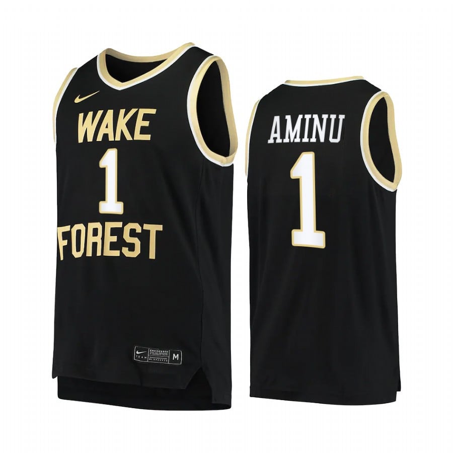 Wake Forest Demon Deacons Al-Farouq Aminu 1 College Black Uniform NCAA Jersey Men's
