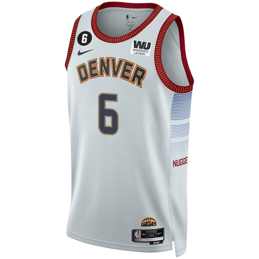 DeAndre Jordan 6 Denver Nuggets Final Champions 2023 Swingma White NBA Jersey Youth