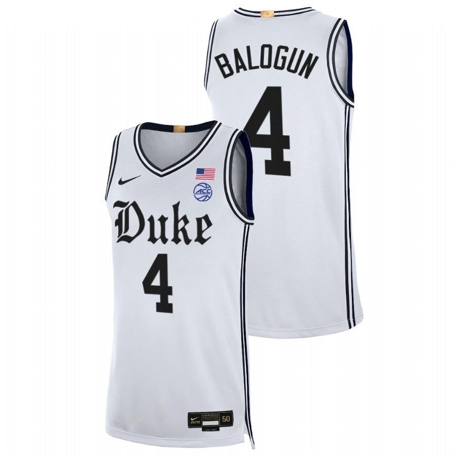 Duke Blue Devils Elizabeth Balogun 202 White Cameron Brotherhood Limited NCAA Jersey Men's