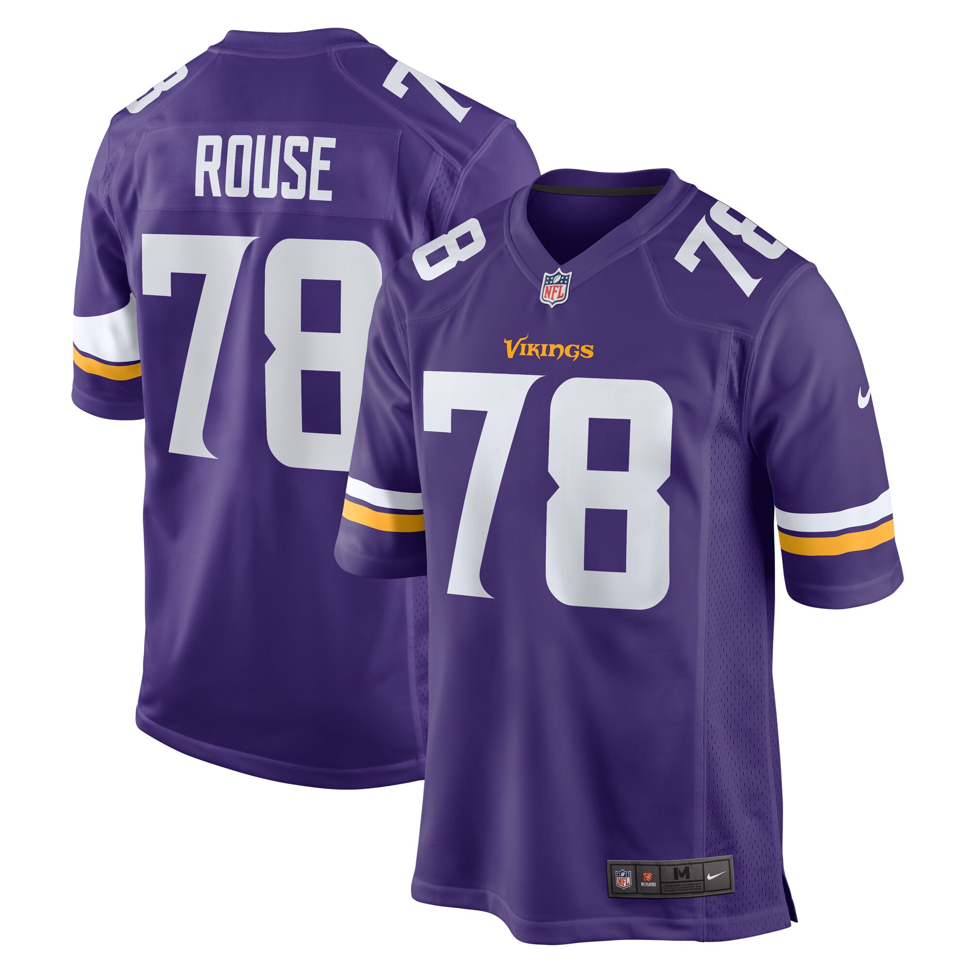Minnesota Vikings Walter Rouse Purple Game NFL Jersey Men's